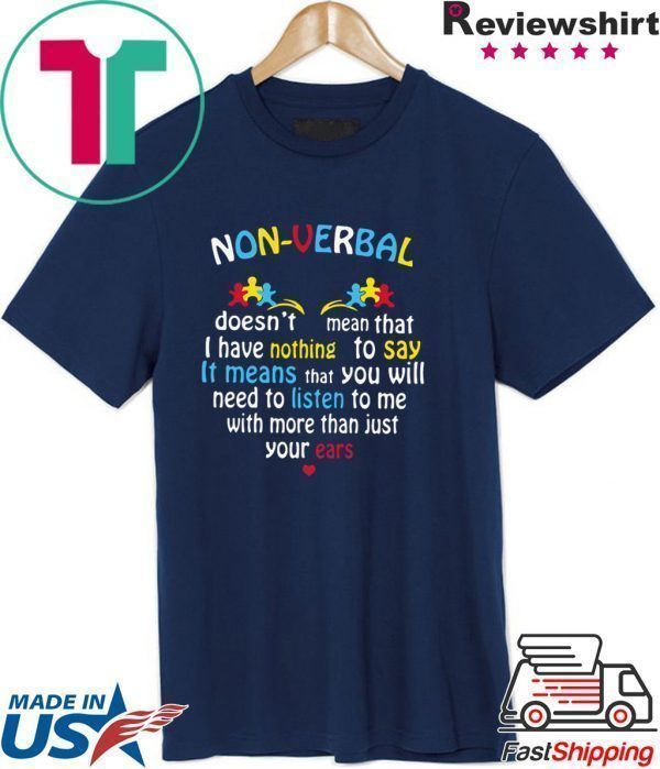 I Have Nonverbal Autism Valentine’s Day Puzzle Piece Tee Shirts
