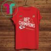 Kansas City Chiefs 2019 AFC Champions Tee Shirts