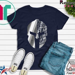 Knight mask I'm no longer a slave to fear I'm a child for God Tee Shirt