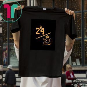 Rip Kobe 24 LeBron 23 Gold Tee Shirt