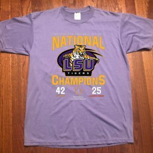 LSU Nationals Championship 2020 With Scores Tee Shirts