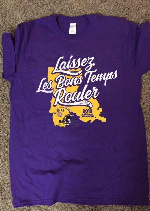 Laissez Les Bons Temps Rouler LSU Licensed Tee Shirts