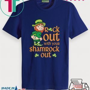 Leprechaun Rock Out With Shamrock Out St Patrick’s Day Tee Shirts