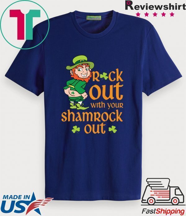 Leprechaun Rock Out With Shamrock Out St Patrick’s Day Tee Shirts