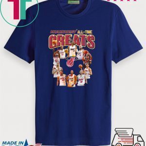 Miami Heat All Time Greats Player Signatures Tee Shirts