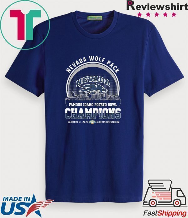 Nevada wolf pack famous idaho potato bowl champions january 3, 2020 albertsons stadium Tee Shirts