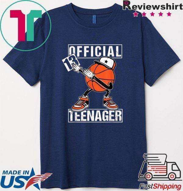 Official Teenager 13th Birthday Dab Basketball Player Tee Shirts