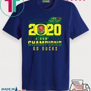 Oregon Ducks 2020 Rose Bowl Game Champions Goducks Tee Shirt