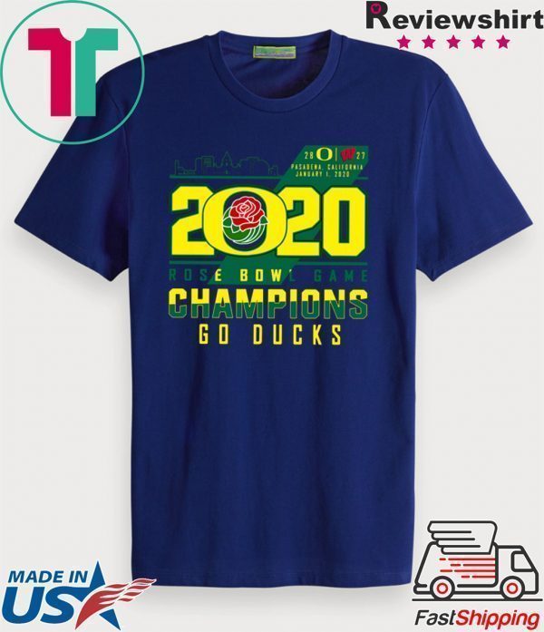 Oregon Ducks 2020 Rose Bowl Game Champions Goducks Tee Shirt