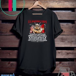 Pitbull Dog U S Marine Corps Tee Shirts
