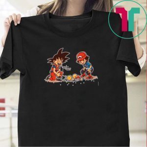 Son Goku Dragon Ball Z and Satoshi P0kemon Poke Z Tee Shirts