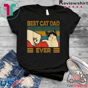 Vintage Best Cat Dad Ever Bump Fit Shirt