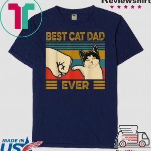 Vintage Best Cat Dad Ever Bump Fit Shirt