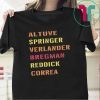 altuve springer verlander bregman redick correa Tee Shirts