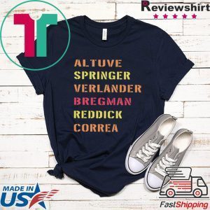 altuve springer verlander bregman redick correa Tee Shirts