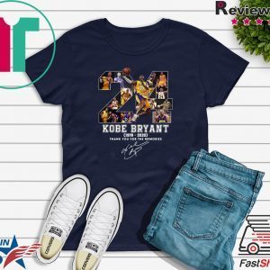 24 Kobe Bryant 1978-2020 thank you for the memories signature Tee Shirts