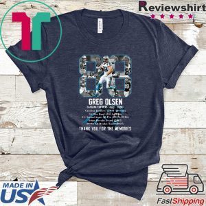 88 Greg Olsen Thank You For The Memories Tee Shirts