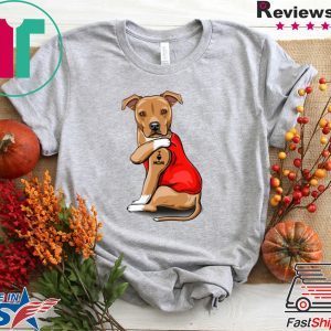 AMERICAN STAFFORDSHIRE TERRIER I LOVE MOM TATTOOS TEE SHIRS