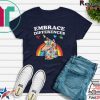 Autism Awareness Embrace Differences Llama Shirt Boy Girl Tee Shirts