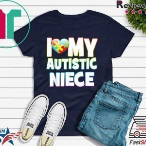Autism Awareness Puzzle Heart Love My Autistic Niece Tee Shirts