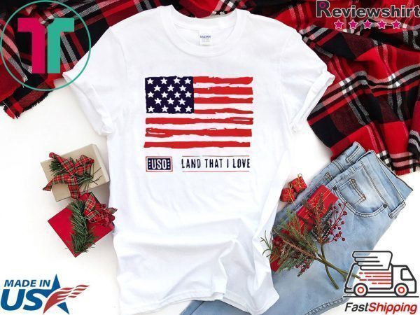 Chuck Todd USO Land that I love America flag Tee Shirts