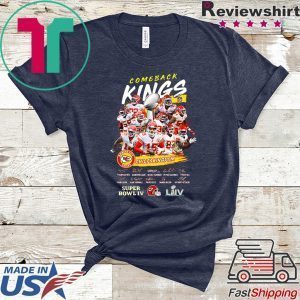 Comeback Kings Chiefs Kingdom Super Bowl IV Kansas City Chiefs Tee Shirts