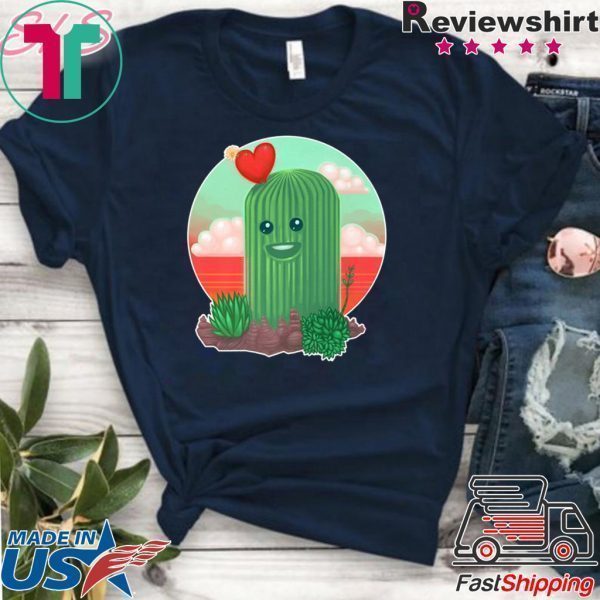 Cute Heart Cactus Tee Shirts