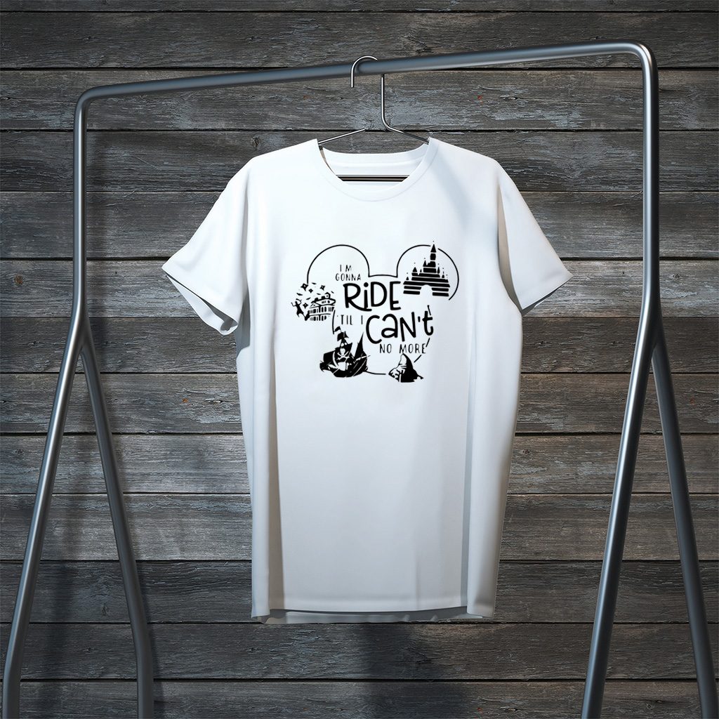 Disney Mickey Mouse I’m Gonna Ride Til I Can’t No More Tee Shirts Disney Mickey Mouse I’m Gonna Ride Til I Can’t No More Tee Shirts