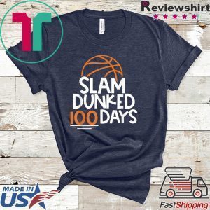 Dunked 100 Days Boys 100th School Basketball Tee Shirts