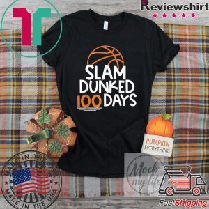 Dunked 100 Days Boys 100th School Basketball Tee Shirts