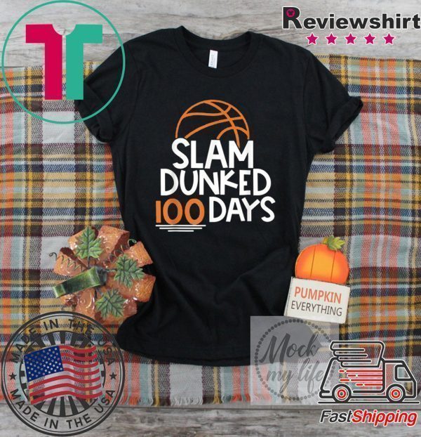 Dunked 100 Days Boys 100th School Basketball Tee Shirts