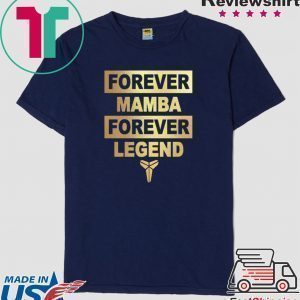 Forever Mamba Forever Legend Kobe Bryant Mamba Black Tee Shirts