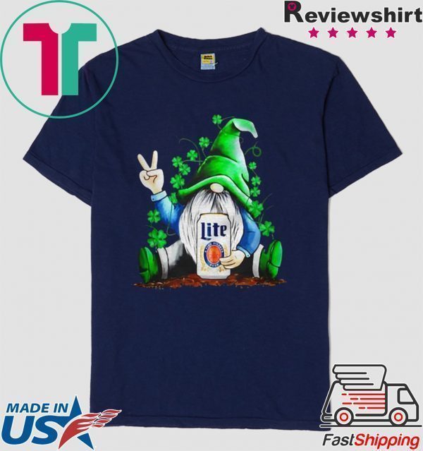 Gnomes Lucky Hug Miller Lite St Patricks Day Tee Shirts