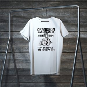 Grandson and grandma best partners in crime I am her accomplice and she is my alibi Tee Shirts