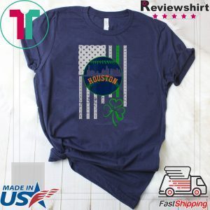 Houston Baseball St Patricks Day Downtown Skyline Shamrock Tee Shirts