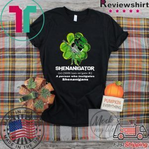 Jack Skeleton St Patrick’s Day Shenanigator A Person Who Instigates Shenanigans Tee Shirt