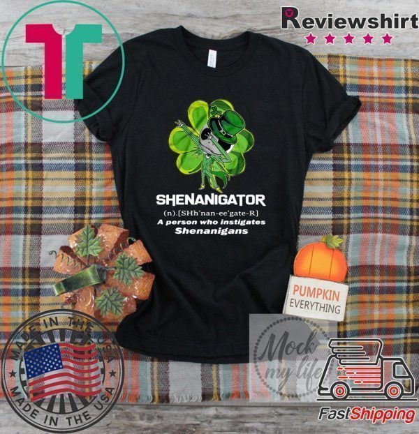 Jack Skeleton St Patrick’s Day Shenanigator A Person Who Instigates Shenanigans Tee Shirt