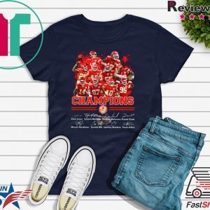 Kansas City Chiefs Champions Chris Jones Tyrann Mathieu Signature Tee Shirts