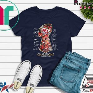 Kansas City Chiefs Champions February 2 2020 Signatures Tee Shirts