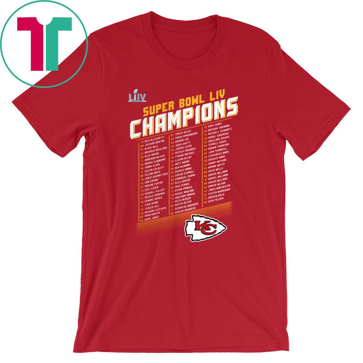 Kansas City Chiefs NFL Pro Line by Fanatics Branded Super Bowl LIV  Champions Ring T-Shirt - Red