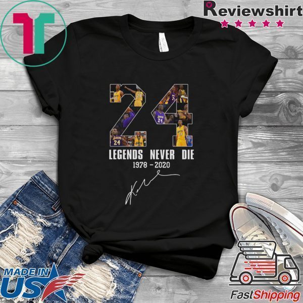 Legends Never Die Kobe Bryant 24 Signature Tee Shirts