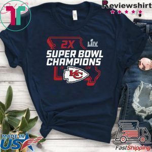 NFL Pro Line by Fanatics Branded Black Kansas City Chiefs 2-Time Super Bowl Champions Tee Shirt