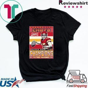 Patrick Mahomes Kansas City Chiefs Super Bowl LIV Champions Tee Shirts