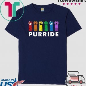 Paws Cat Purride LGBT Tee Shirts