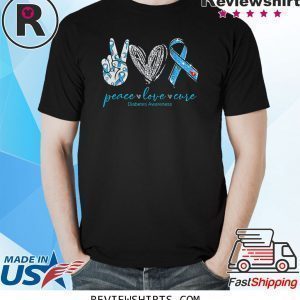 Peace Love Cure Diabetes Awareness 2020 Shirts