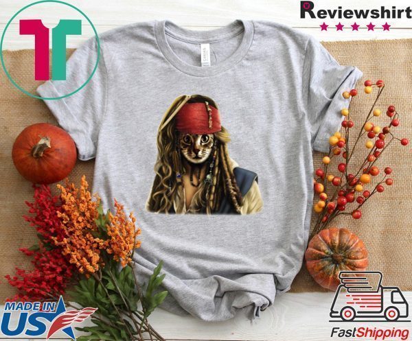 Pirates Jack Sparrow Cat Tee Shirts