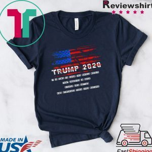 President Trump 2020 election Vintage Rugged Flag Gift T-Shirt