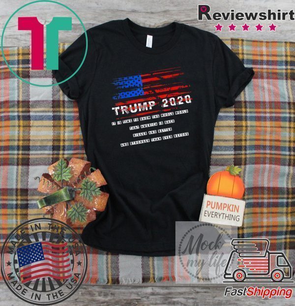 President Trump 2020 election Vintage Rugged Flag Gift T-Shirt