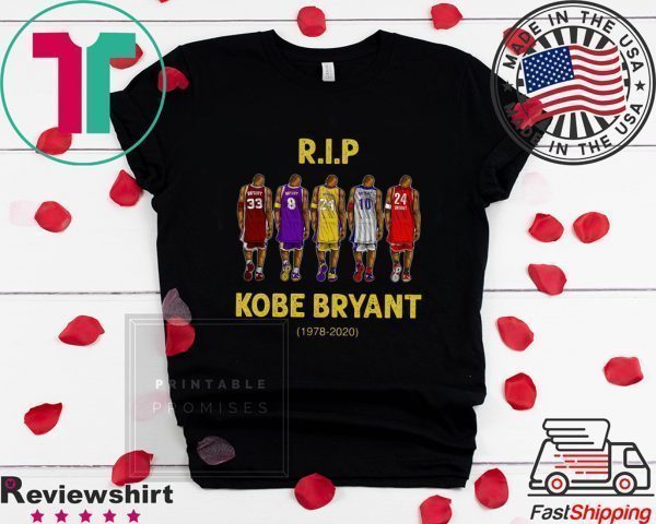 Rip Kobe Bryant Through The Period 1978 2020 Tee Shirts