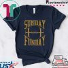 Sunday Funday Gold Football Tee Shirts